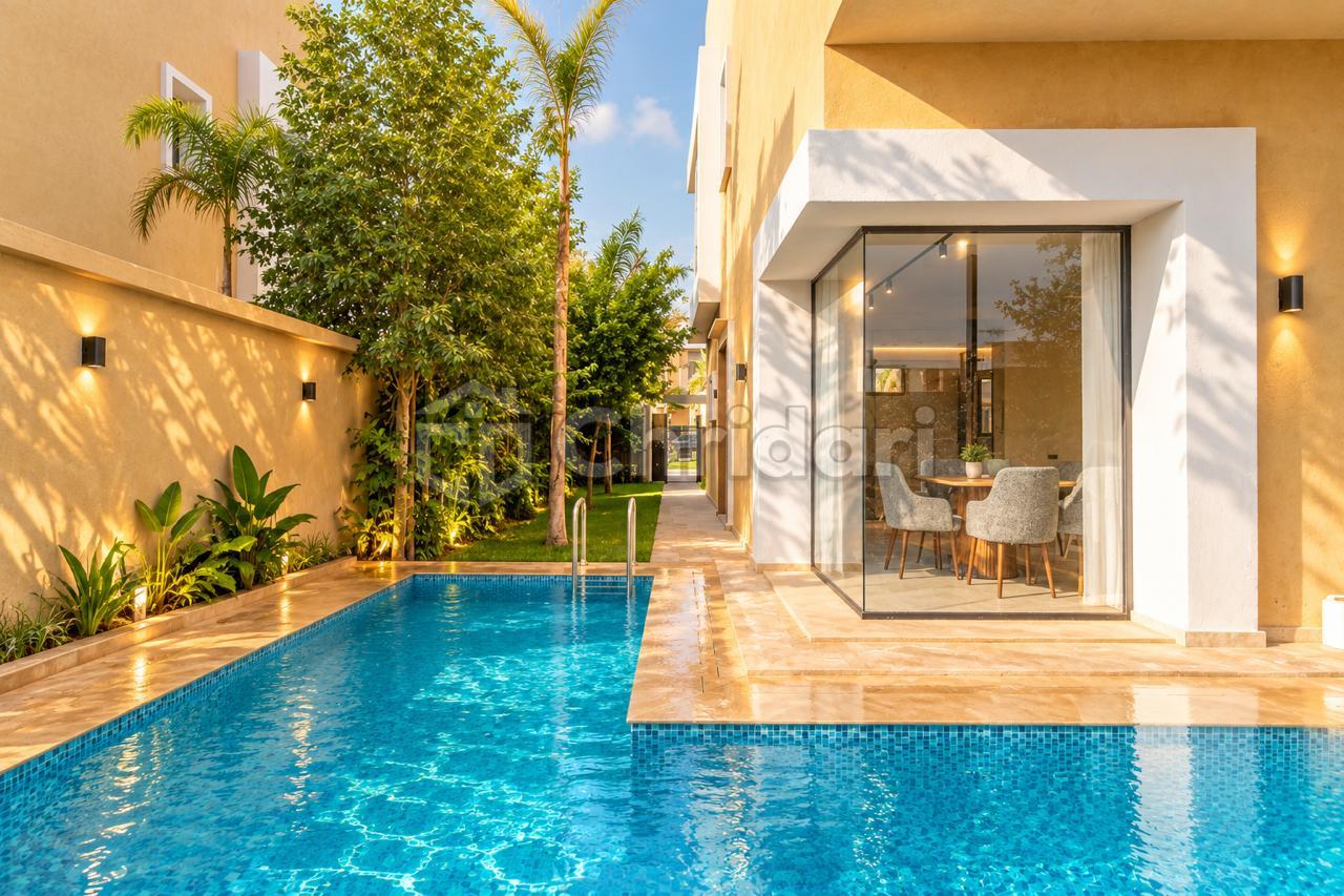 Villa avec piscine et vue sur les montagnes de l'Atlas à Marrakech