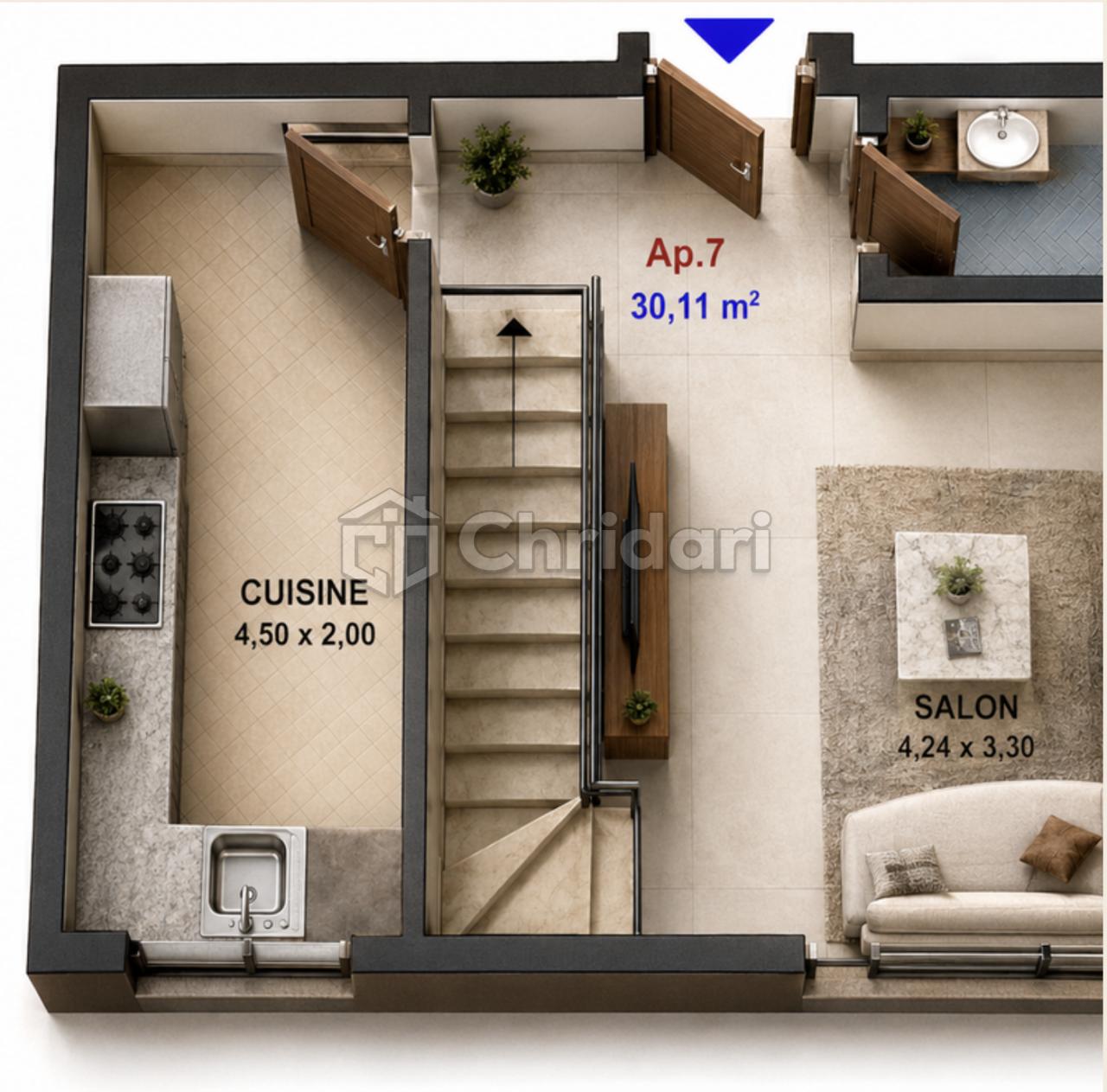 High-end duplex for sale in Victor Hugo, Marrakech