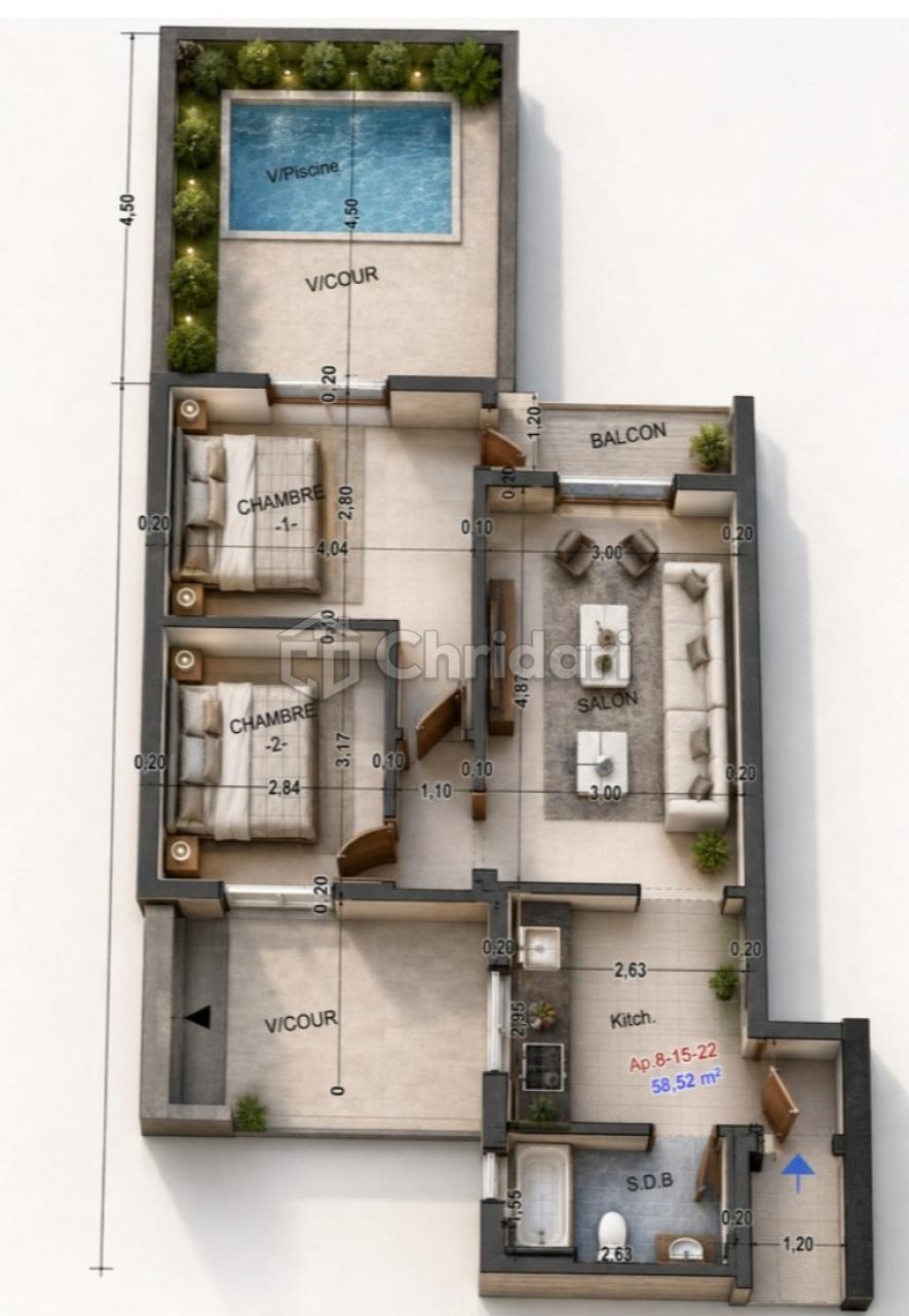 Appartement de luxe à vendre à Victor Hugo, Marrakech