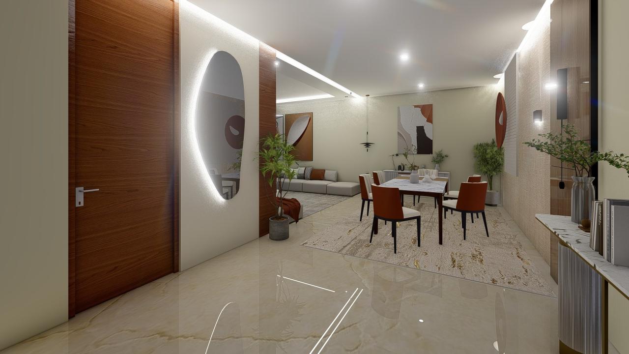 Modern duplex with pool