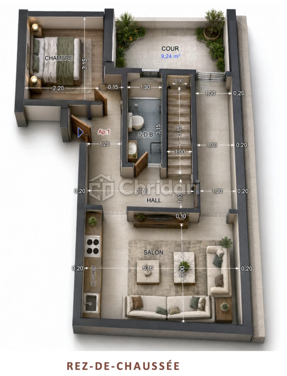 High-end 2-bedroom duplex in Victor Hugo, Marrakech