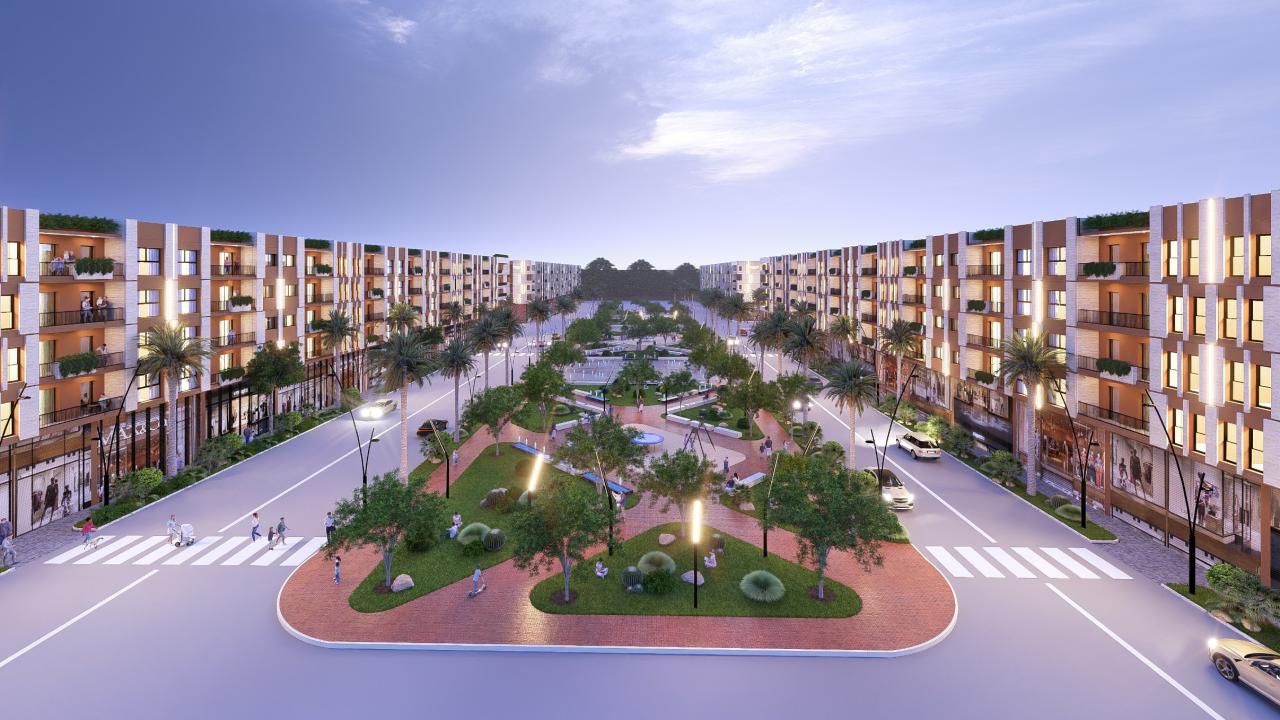 Modern studio with pool