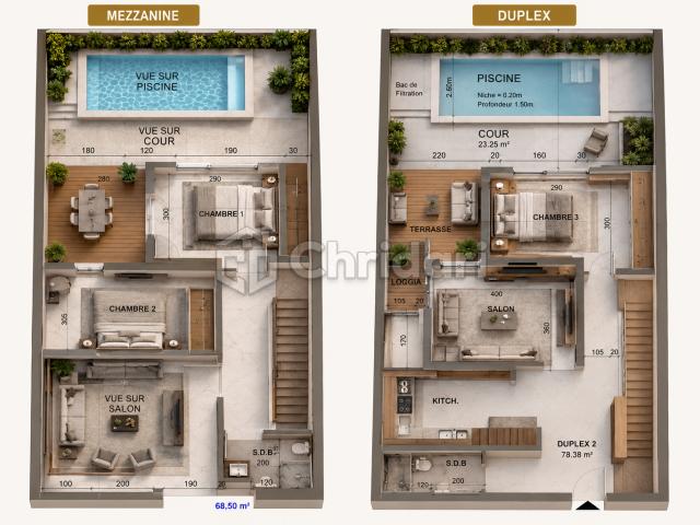 Elegant 3-bedroom duplex in Marrakech