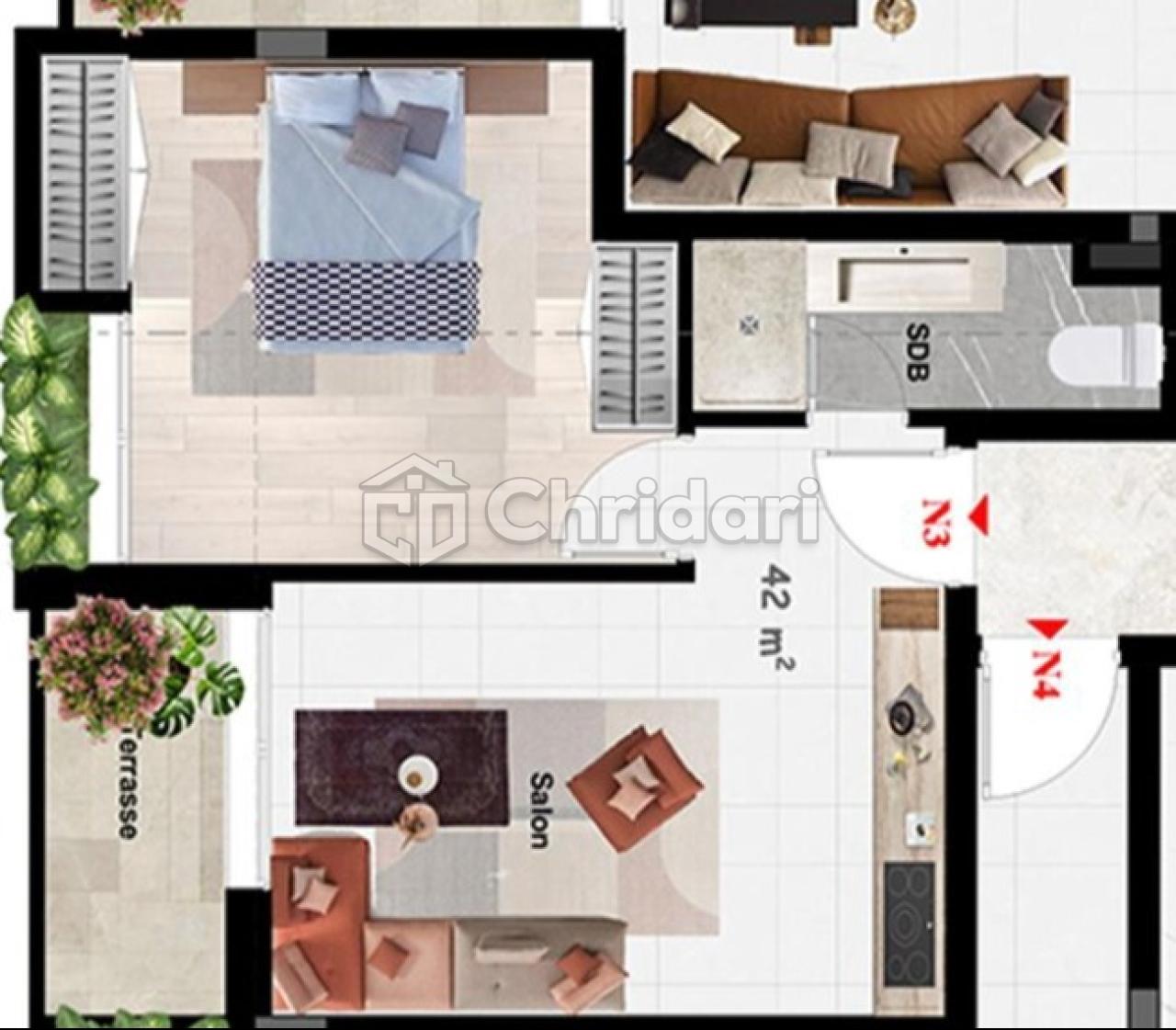 Studio neuf à vendre à Marrakech