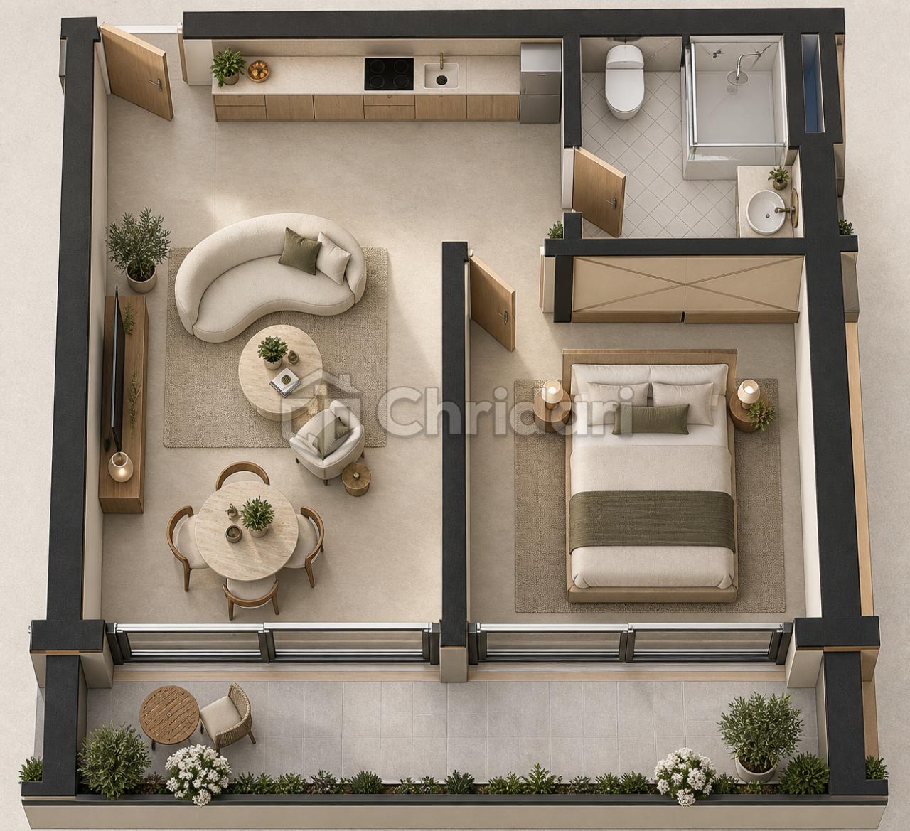 Studio Neuf à vendre à Marrakech Guéliz